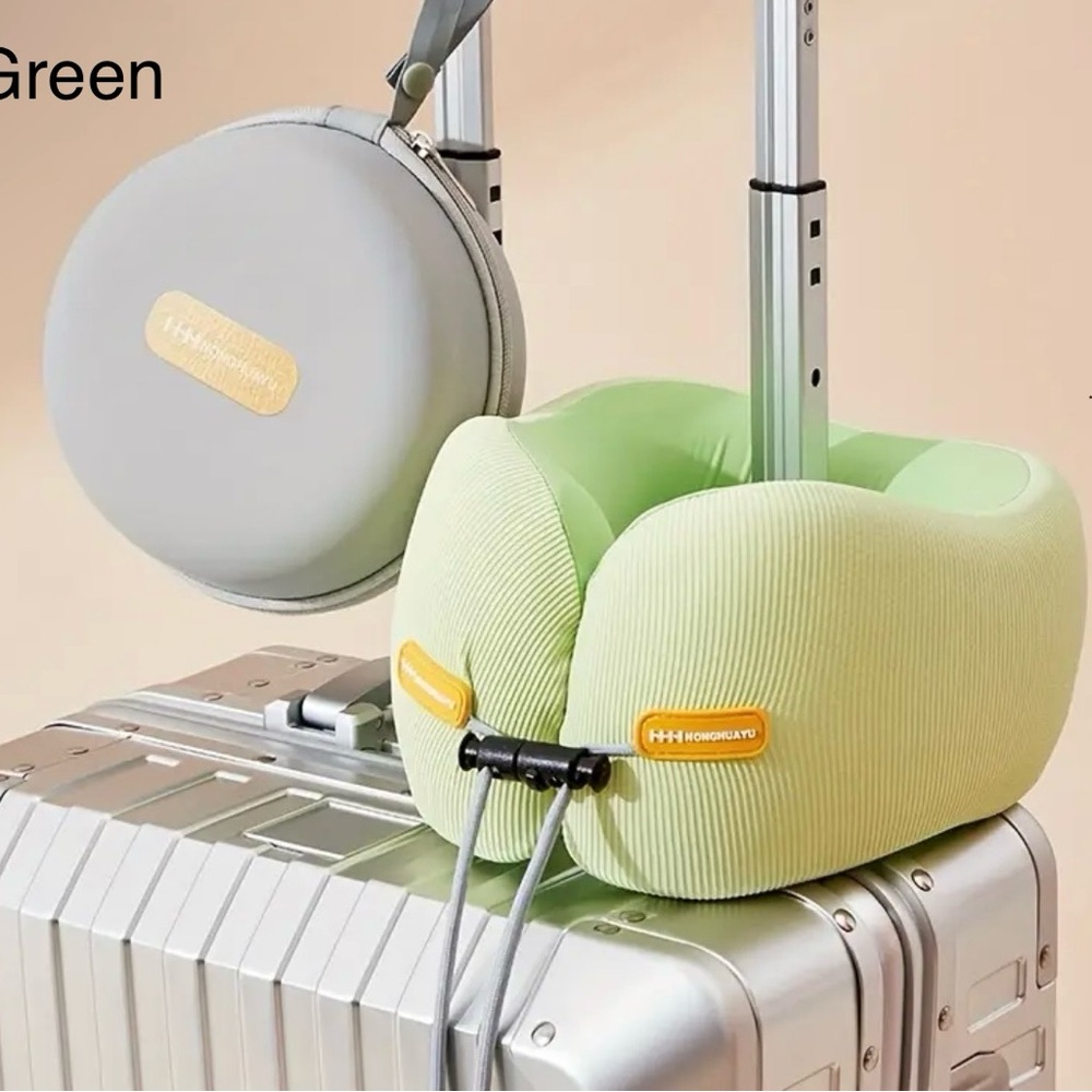 Premium Memory Foam Travel Neck Pillow with Case – Multiple Colors